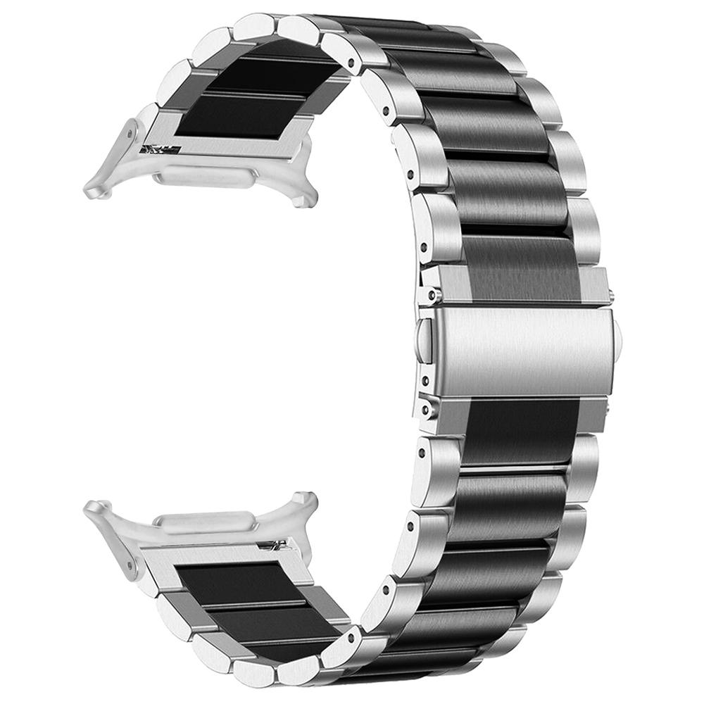 

For Samsung Galaxy Watch Ultra (2025) 47mm/Watch Ultra 47mm Watch Band 3-Bead Stainless Steel Metal Strap C
