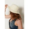 14392 Camel Wide Straw Hat With Ribbon Detail
