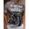 Men's Retro Motorcycle T-Shirt Riding Suit 3D Printing