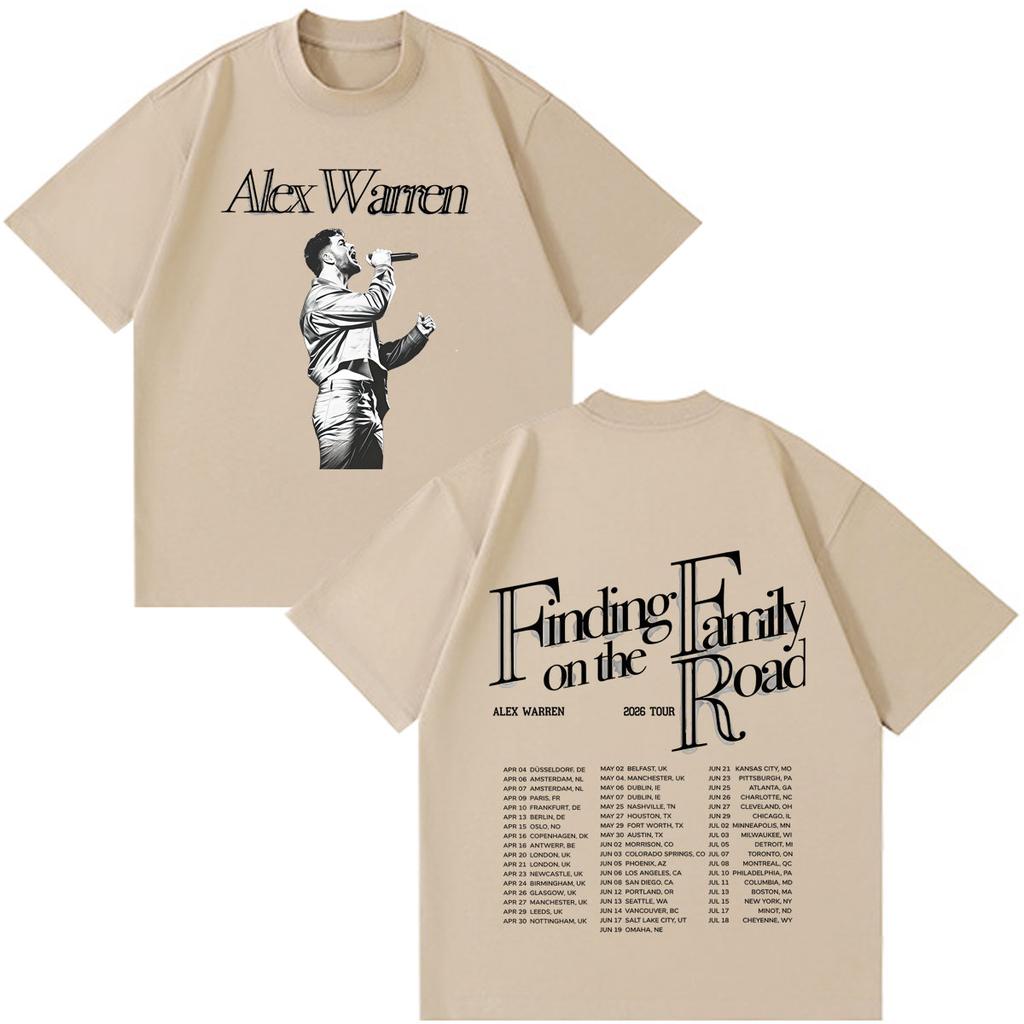 Alex Warren 2026 Tour Graphic Merch T Shirts Unisex Unisex Fashion Vintage Tshirts Short Sleeve Cotton Loose Gothic Punk T Shirts