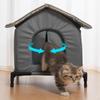 Cat Cave Bed Versatile Elevated Stand Weatherproof Pet Condo Kitten Shelter for Outdoor Backyards