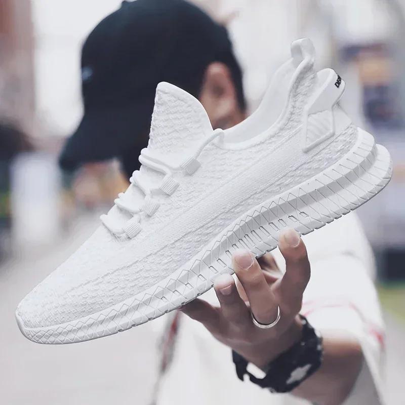 Zapatos Para Hombre Tenis Blancos de Hombre Malla Transpirable de Alta Calidad Zapatilla Casual de Verano para Caminar Tenis Zapatillas Hombre