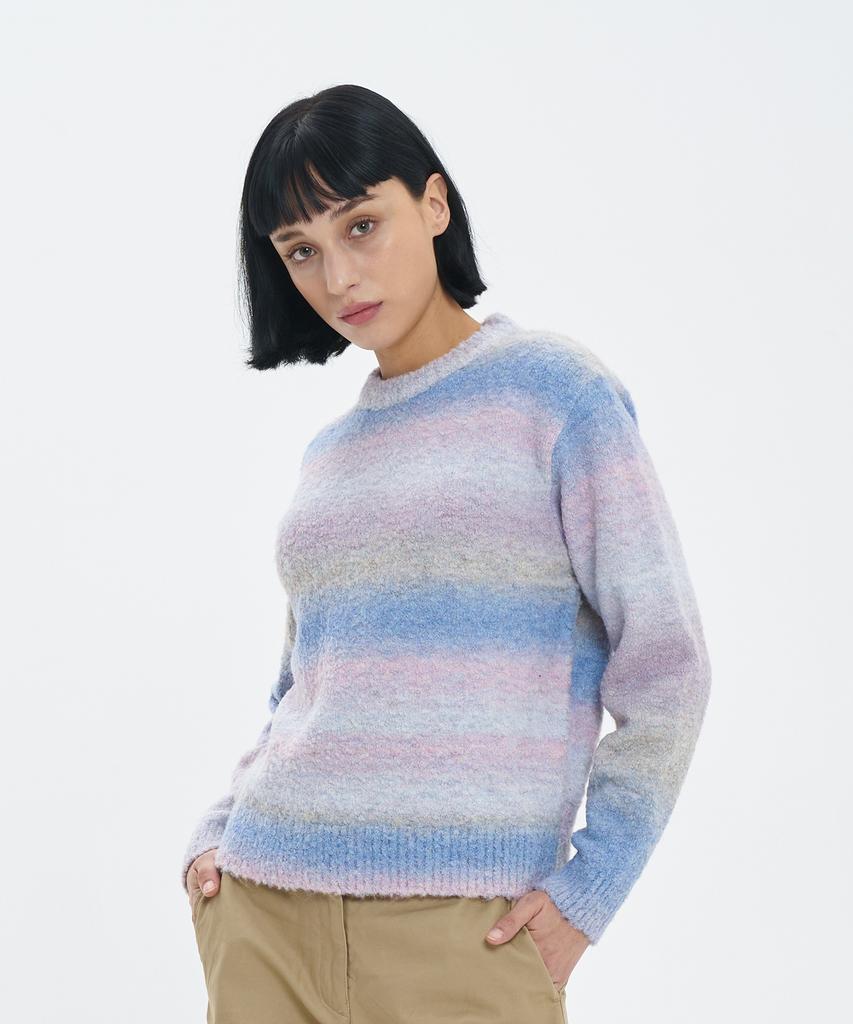 BLOND9 Wool Gradient Mix Knit_Mauve Purple