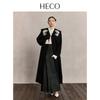 HECO New Chinese Style Winter Wool Blend Long Overcoat for Women