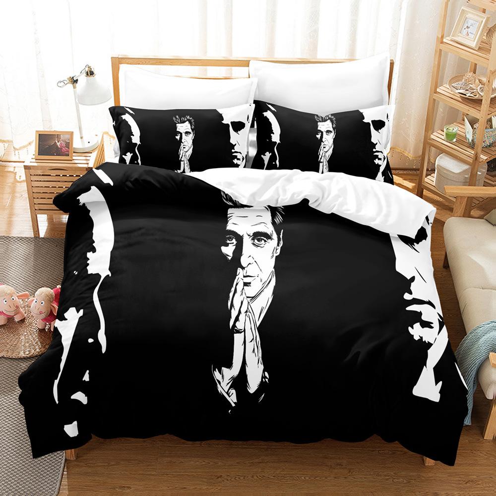 Comforter Godfather Bedding Set Single Twin Full Queen King Size Gangster Boss Bed Set Aldult Kid Bedroom Duvet Sets 3D Print 011