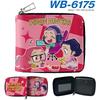 K-Pop Demon Hunters Short PU Zip Wallet Anime Card Holder Mini Coin Purse Black 1pcs