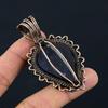 Lapis Lazuli Gemstone Copper Wire Wrap Handmade Pendant Jewelry Gift For Love