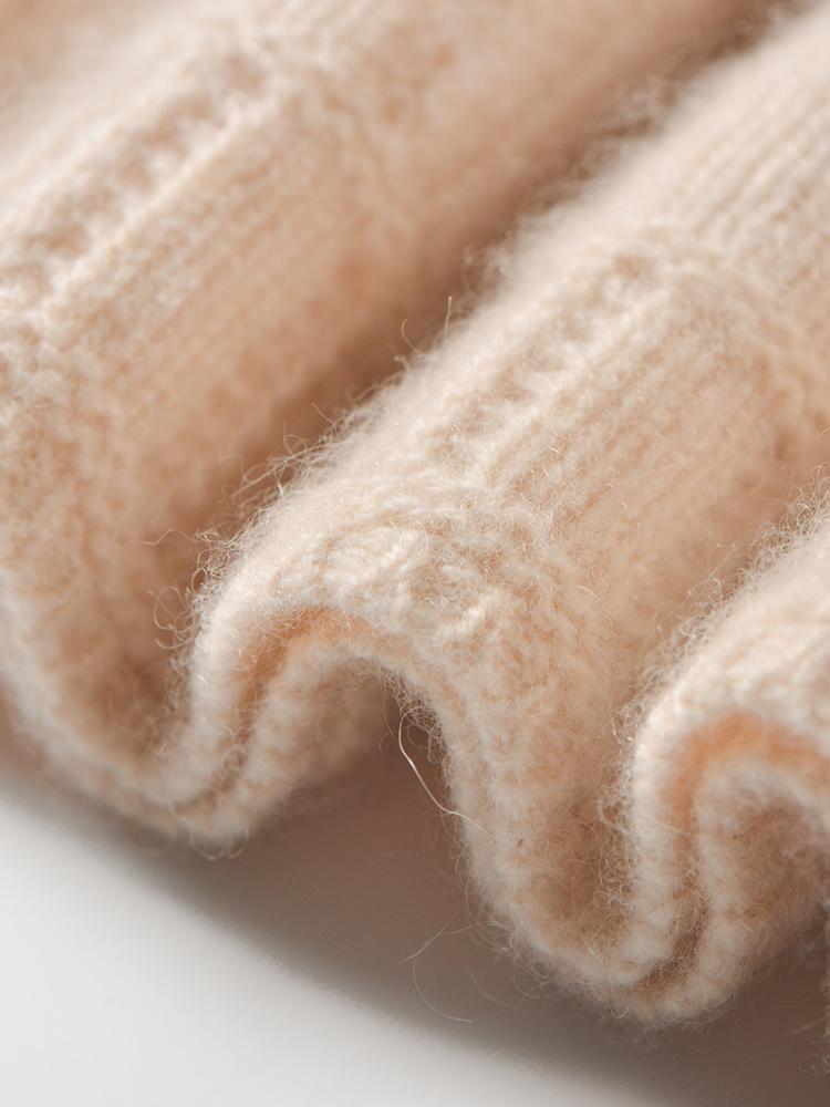 Dámský kašmírový kardigan Qinghe kašmír 30% kašmír 70% vlna podzimní a zimní kašmírový kardigan měkký a teplý