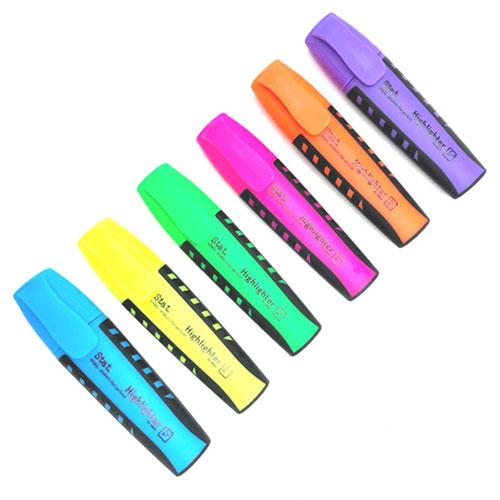 Stat Highlighter (Assorted Colors) (Pack of 6)