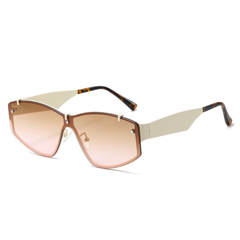 

Цельные повседневные солнцезащитные очки из металла, персонализированные декоративные солнцезащитные очки с козырьком, модные женские regular