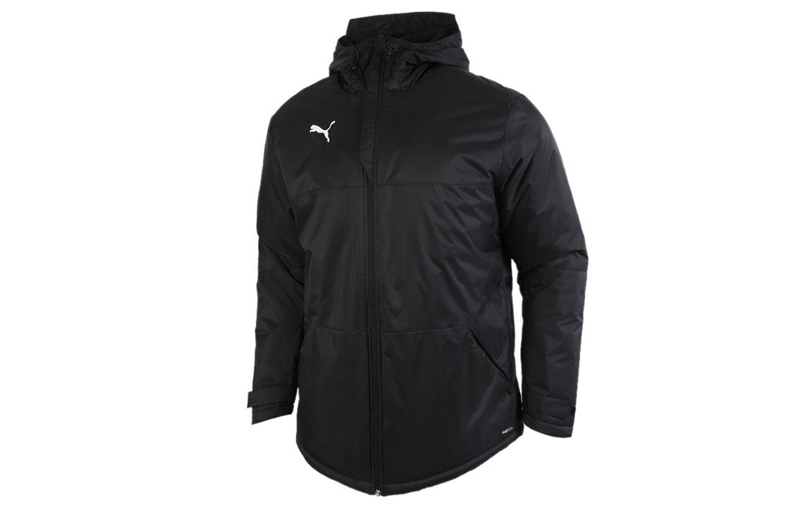 PUMA Fleece Lined Thermal Logo Windproof Casual Sports Hooded Puffer Jacket Winter Men s Black 657747-03 XS
