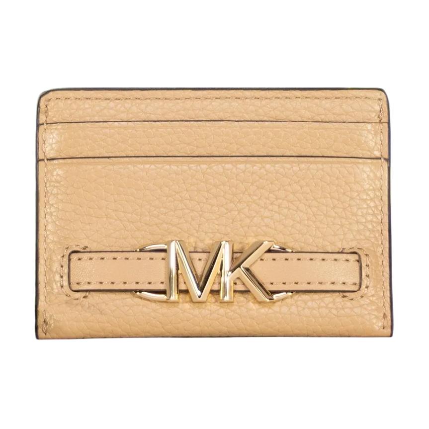 Michael Kors MK Reed Gold Logo Multi-Slot Leather Card Holder Women Accessories Beige 35S3G6RD3L-222