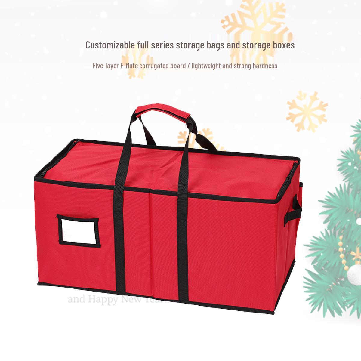 

Oxford Cloth Foldable Storage Bag with 128 Grids for Christmas Ornaments - Dustproof & Moisture-Proof 61x30x30 cm