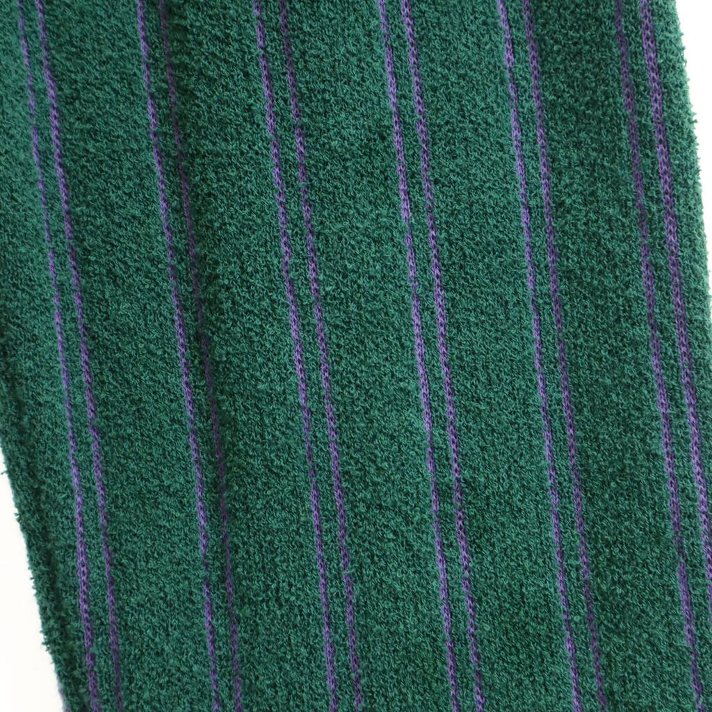 GALLIA Made In Italy Striped Pattern Long Sleeve Pile Ground Cardigan Men's Used