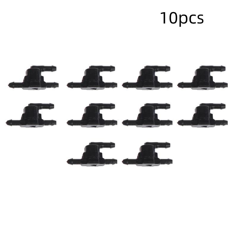 Zwart Plastic Ruitenwisser Wassersproeier Voorruit Terugslagklep Nieuw Voor Auto Ruitenwisser Sproeierleiding 3-Weg Klep Auto Accessoires