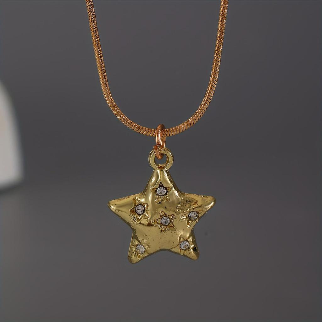 Liquid Lava Moon Star Pendant Necklace & Sweet Spicy Girl Earrings – European & American Style