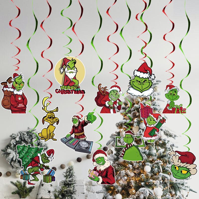 Christmas Cartoon Faceless Spiral Ornaments