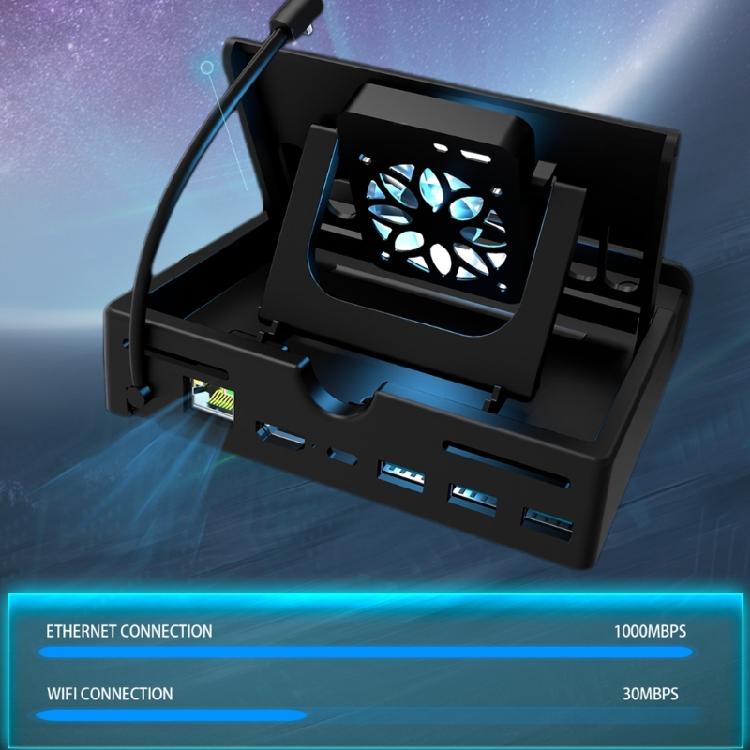 6 In1 Steam- Deck Dock with HDMI2.0 4K@60Hz Gigabit-Ethernet 3 USB 3.0 Port