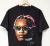 Cămașă Unisex Greu Bumbac Negru S-5XL cu Star Muzical YOUNG THUG Vtg