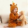 Kigurumi de Bebé Cebra Unicornio Animal Disfraz Cosplay Halloween Mono Cálido para Niñas Niños 1 a 4 Años Ropa de Navidad para Recién Nacidos