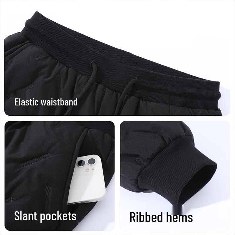 Hodo Men's Winter Windproof Waterproof Fleece-lined Jogger Pants