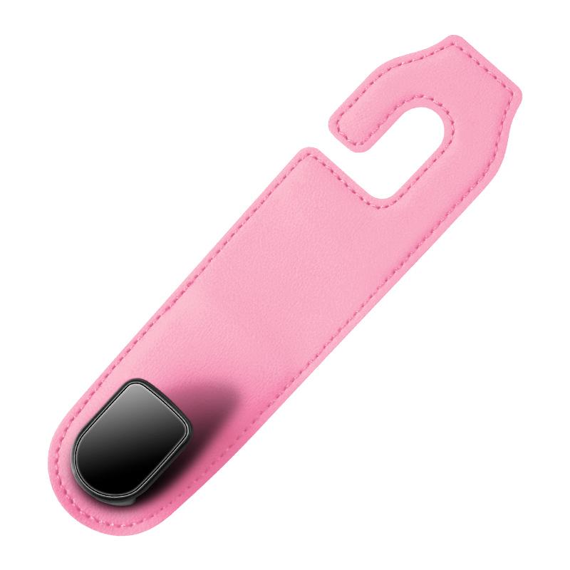 

Universal Car Headrest Hook Premium Leather Rear Seat Hanging Hook 20KG Large Load-Bearing Hook Car Hanger Car Storage Hook розовый