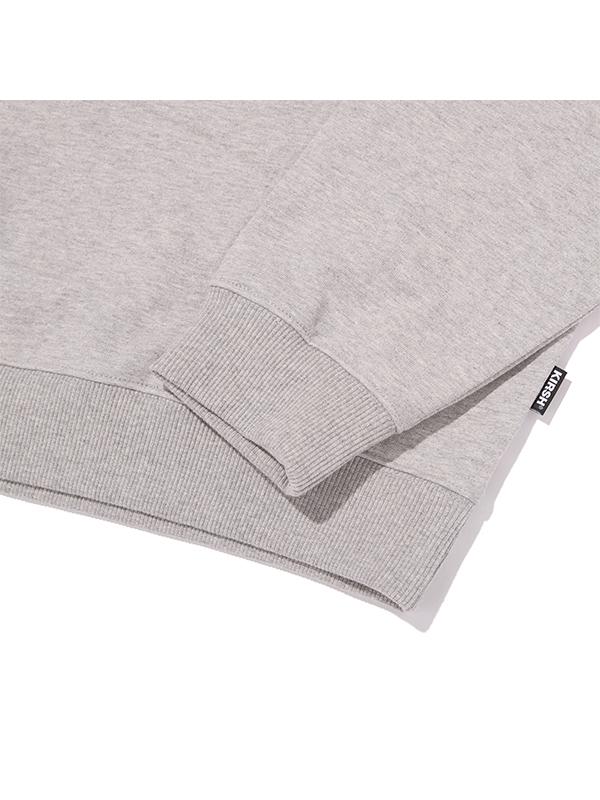 KIRSH Vintage Graphic Off-Shoulder Sweatshirt [Melange Gray]