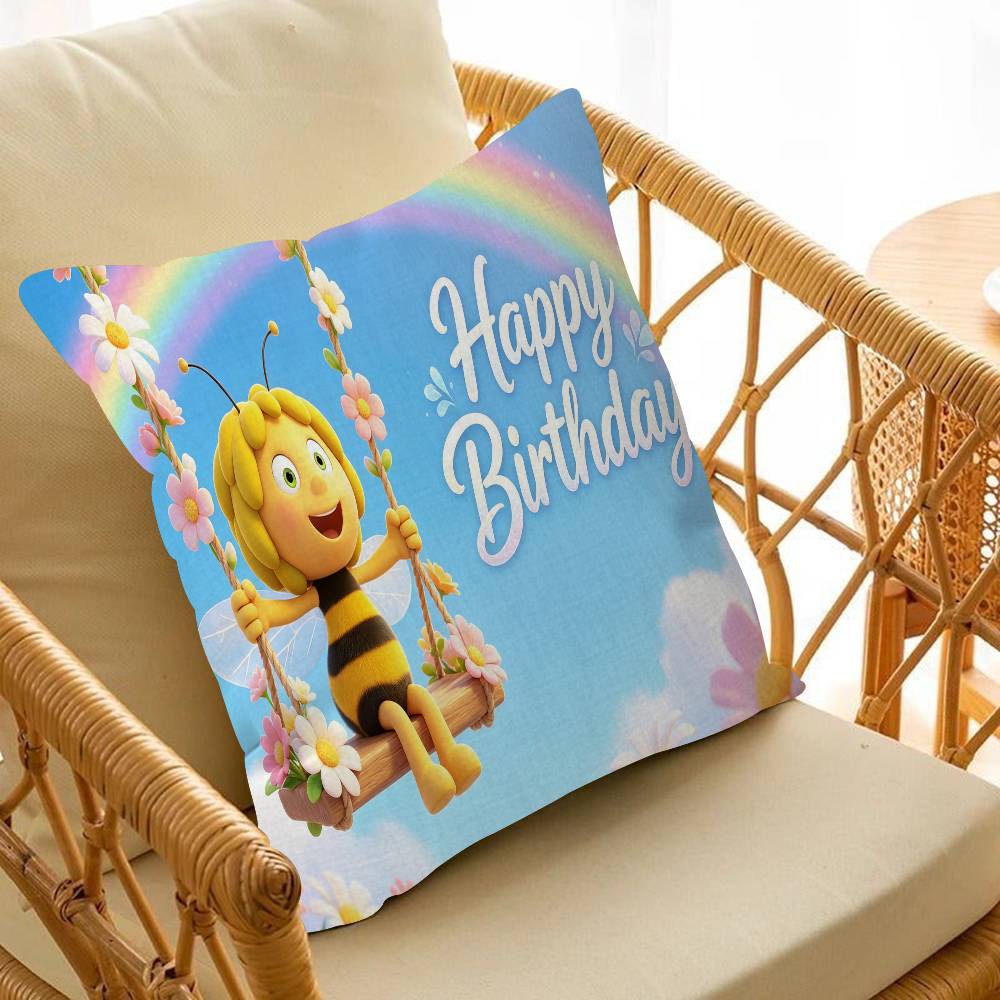 Cute Maya Bees Pillow Anime Pillow Sofa Bed Head Pillow Cover Cushion Cover Fashion
