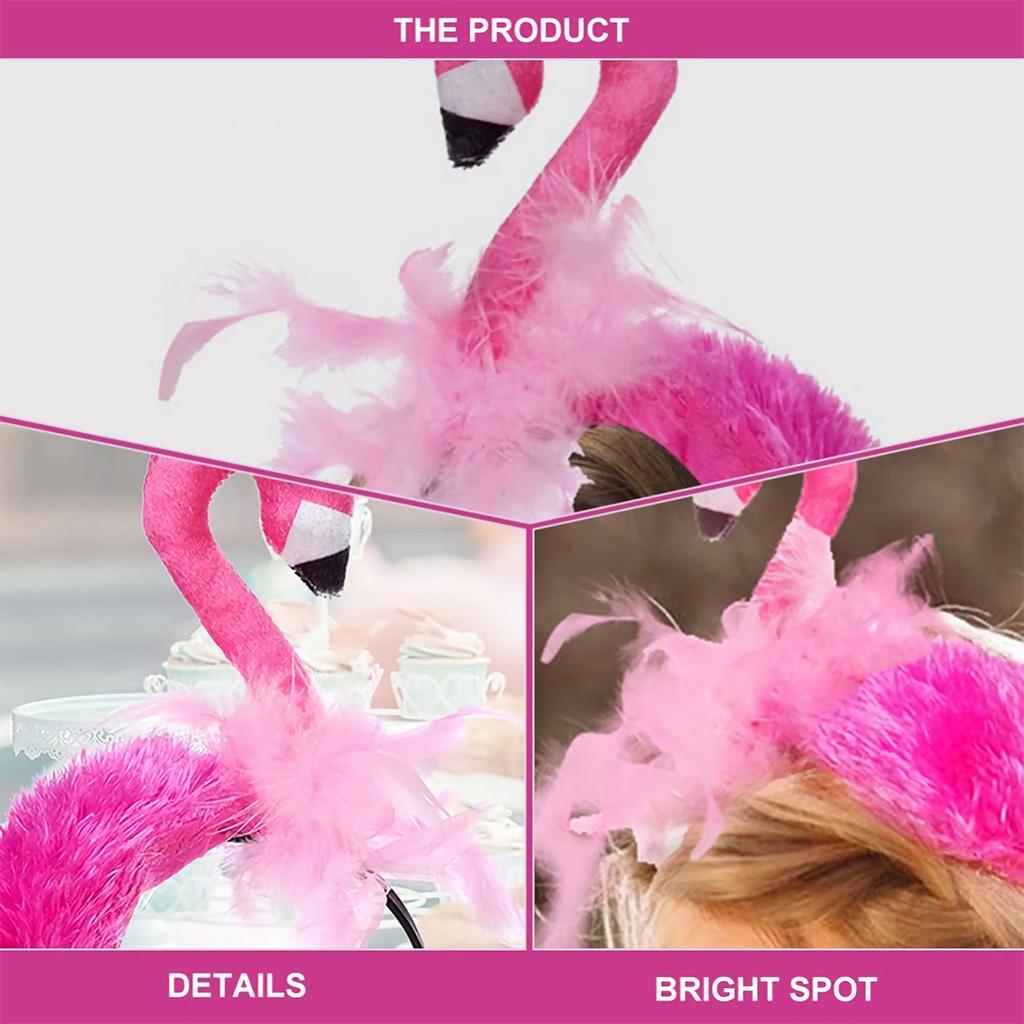 Cartoon Flamingo Headband, Decoration hoops Hair Accessories Headdress for Girls Teens Women Party