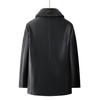 Men's Winter Padded Leather and Cotton Jacket for Middle-aged and Elderly - Warm and Ideal for Dad.