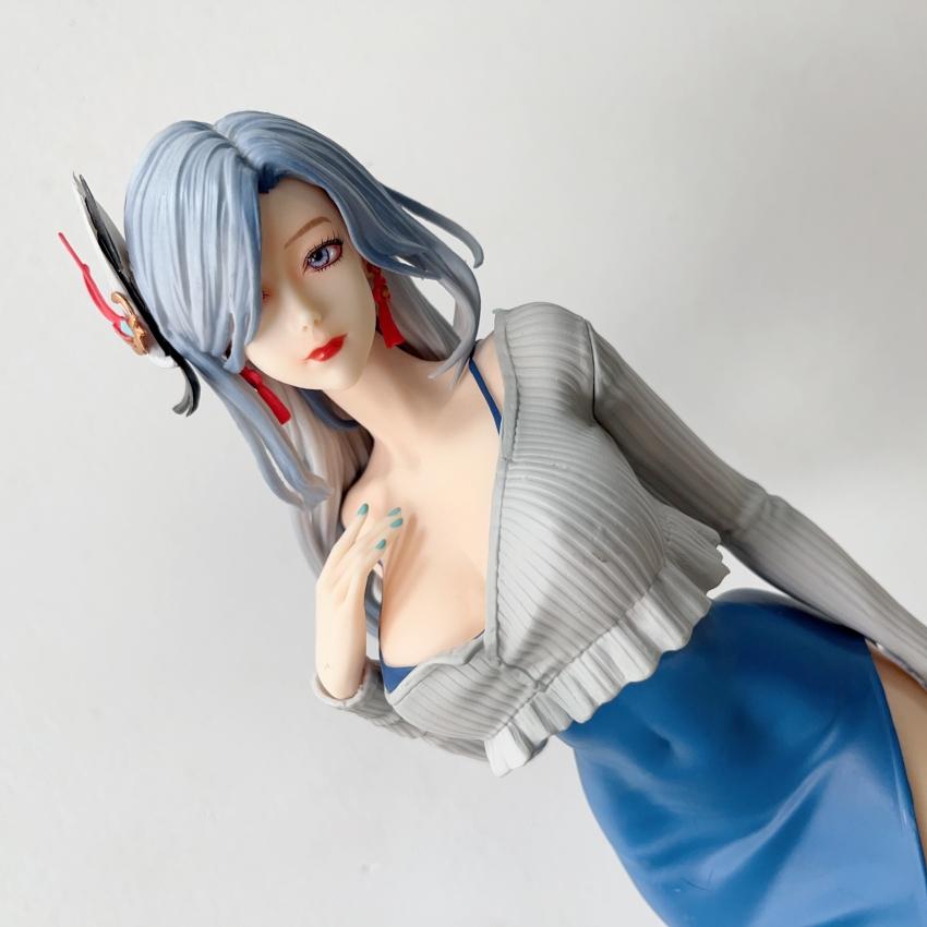 45CM Genshin Impact Shenhe Mädchen Figur Hart-PVC Anime Actionspiel Statue Spielzeug Erwachsene Sammlungsmodell Puppe Geschenk