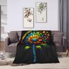 Autismus Bewusstsein Sonnenblume Autismus Sonnenblume1 Decke Qualität Warm Überwurfdecke Winter Kinder Schlafzimmer Neuheit Bettüberwurf