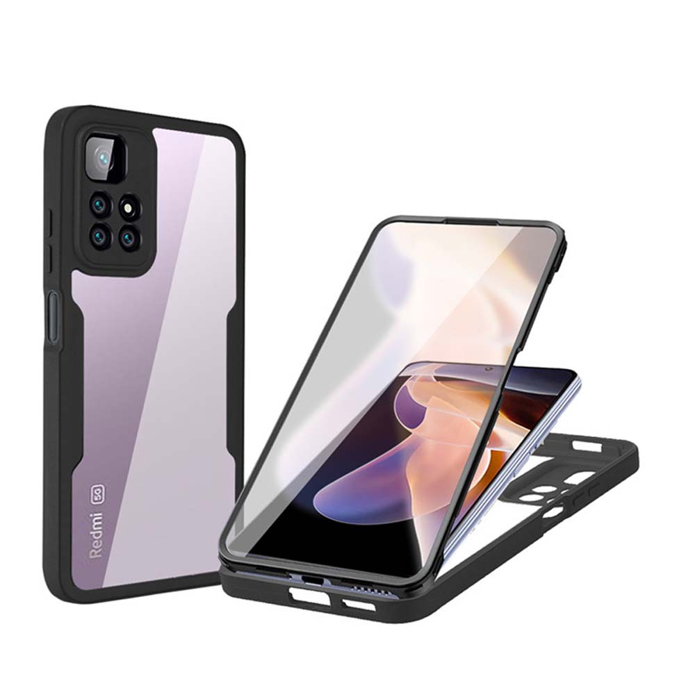 360 Grad Vollschutzhülle für Redmi Note 9 10 11 Pro Funda für Redmi Note 10s 9s 9A 9C NFC Displayschutz Handyhülle