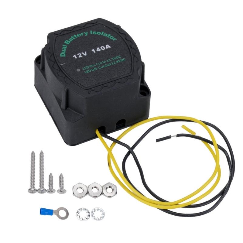 12V 140A Two Battery Regulator Intelligent Power Adjustment For Utility Vehicles Boats And Campers With LED Screen