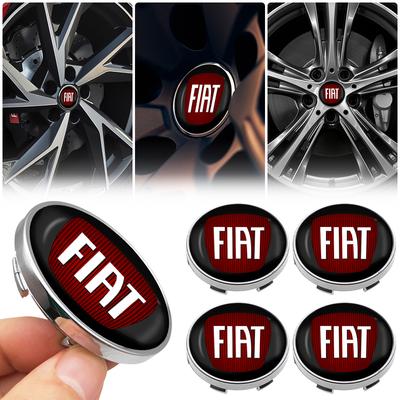4 piezas 60mm Tapacubos Centrales de Rueda de Coche Cubierta de Llanta Pegatinas con Emblema Para Fiat 500 Punto 125 500 Bravo Stilo Panda Abarth Tipo Viaggio