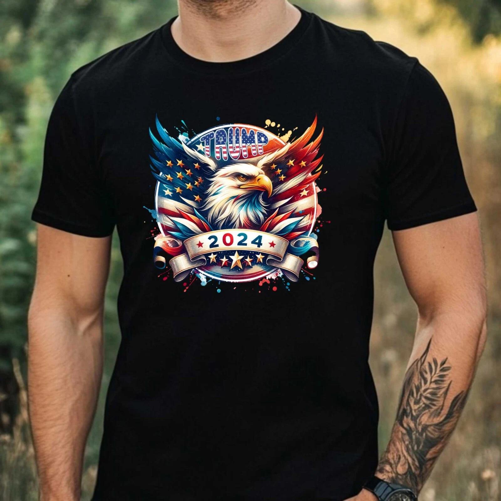 T-Shirt Herren Trump 2024 Motiv Baumwolle Größe XS bis 5XL XXXL