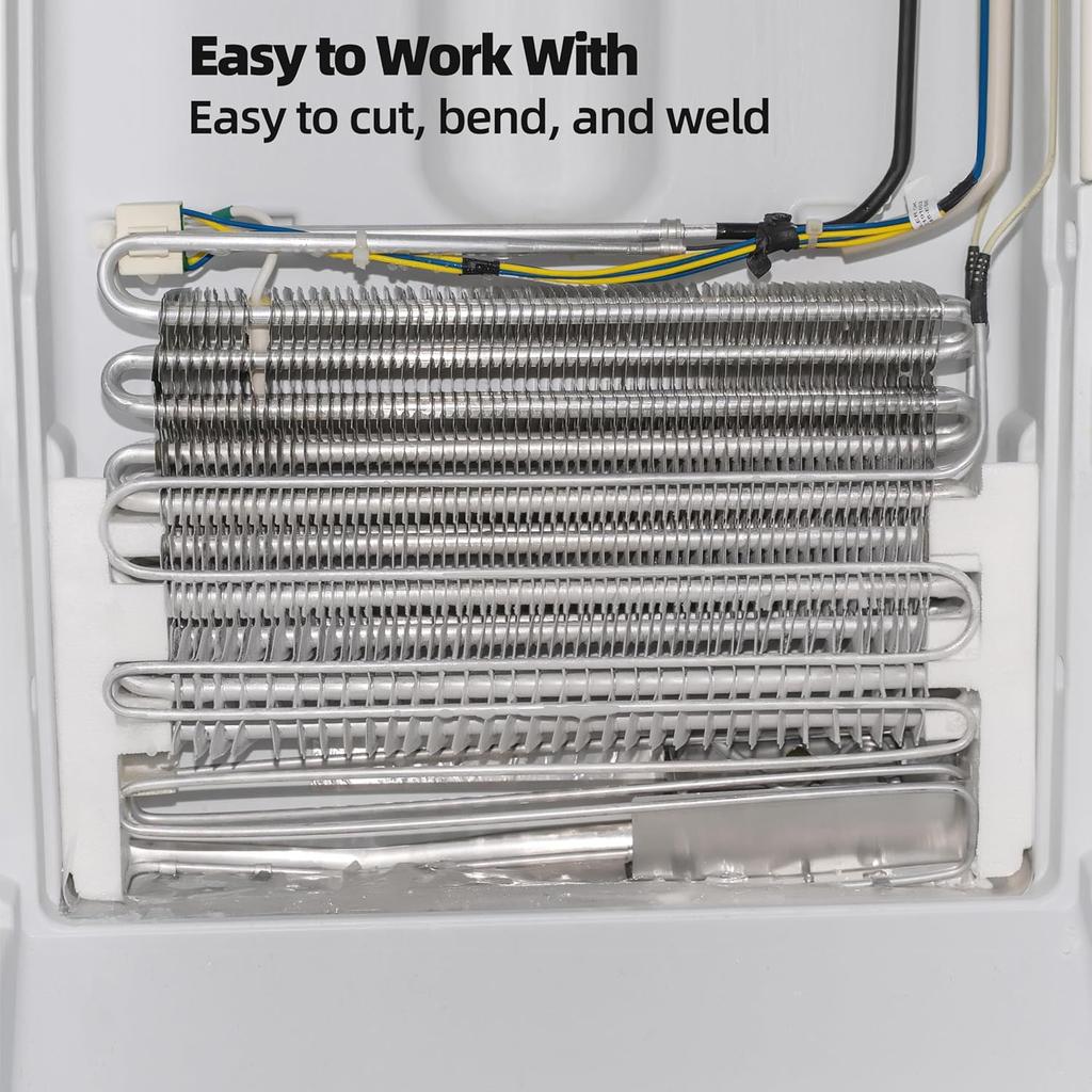 20FT Aluminum Coiled Tubing, KWOKWEI 1060 Grade Aluminium Tubing 0.04" Wall Thickness, 1/4" OD Aluminum Seamless Round Tube for Refrigerator Air