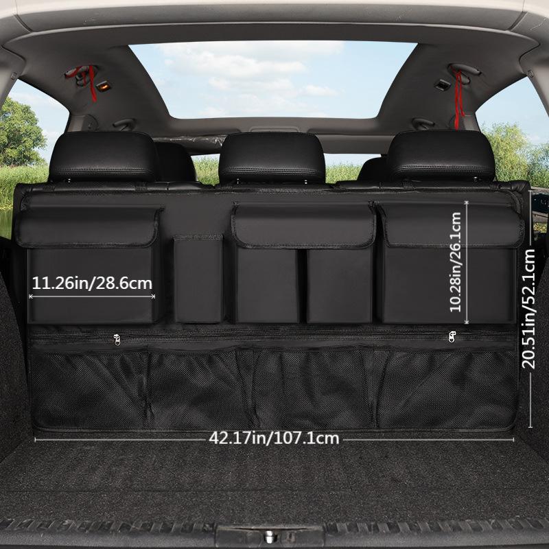 2026 New Multi-Pocket Car Trunk Organizer Hanging Back Seat Storage Bag with Waterproof Oxford Cloth Universal Storage Pocket