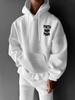 Simple Healing Text Casual Men Hip Hop Sports Sweatshirt Trendy Faith Over Fear Font Back Printing Versatile Men Outerwear