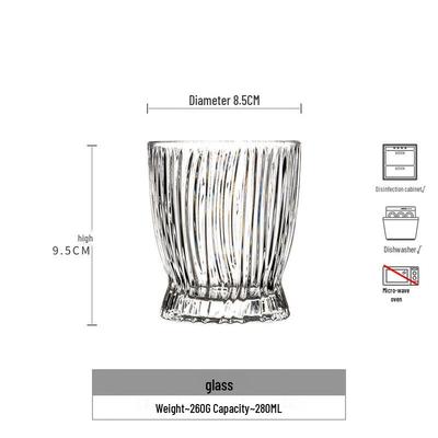 Transparent Glass Drinking Cups Set