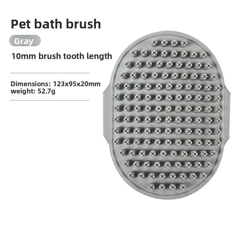 Pet Bathing Brush, Massage Brush, Massage Comb, Dog Bathing Glove, Massage Glove, Plum Blossom Head Cat Bathing Brush 10MM серый