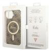 Guess GUHMP13MH4STW iPhone 13 / 14 / 15 6.1" braun/brown Hardcase 4G MagSafe