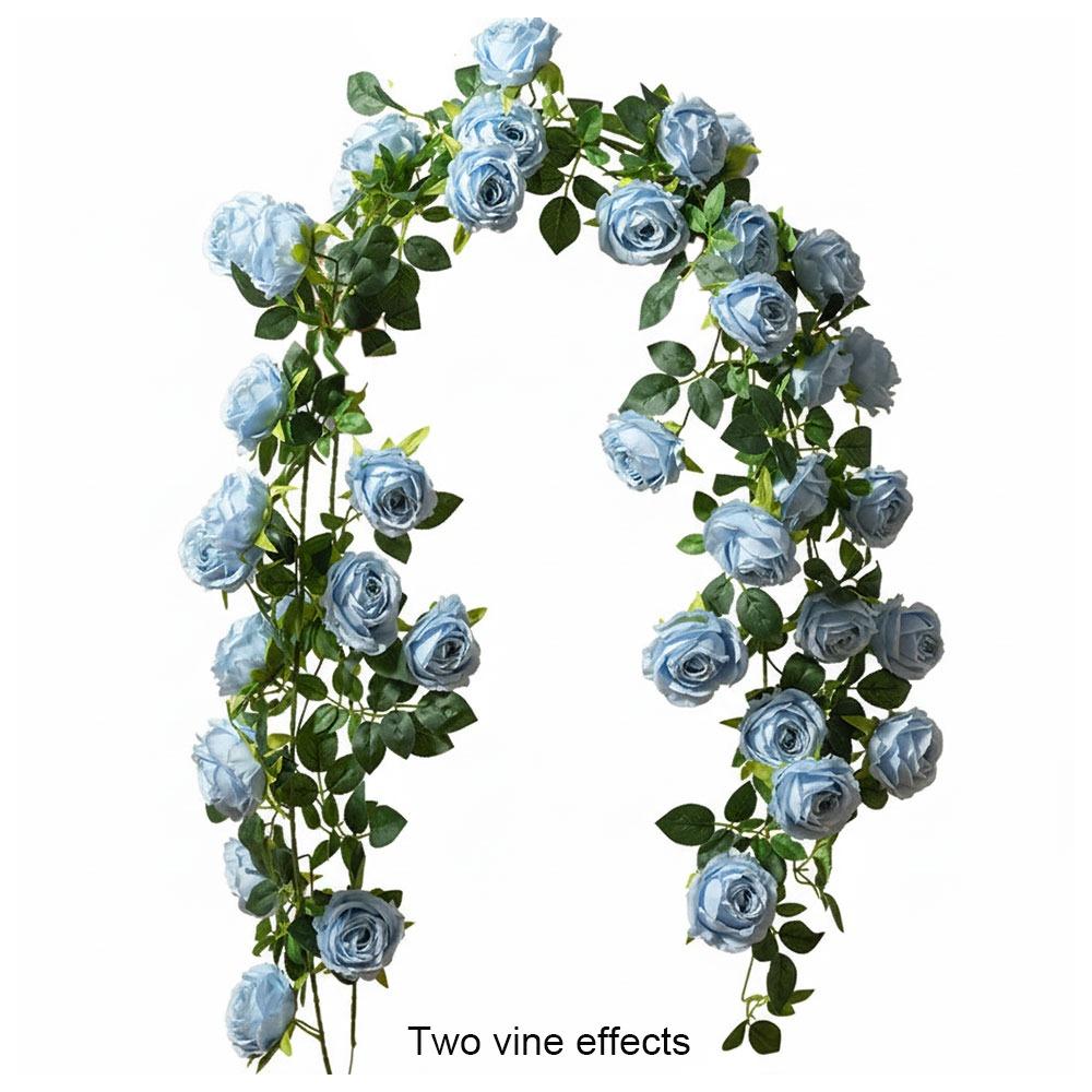 Multicolor Artificial Rose Vine Green Leaves Fake Flower Vines Rose Silulation Flower  Home Decor