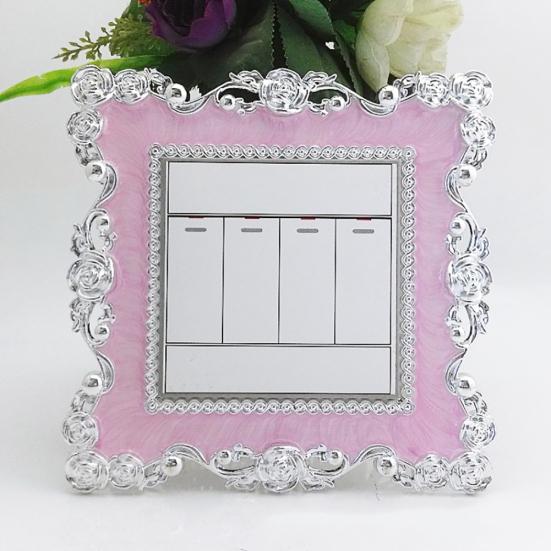 European Style Home Switch Square Frame 3D Sticker Living Room Decoration Decal