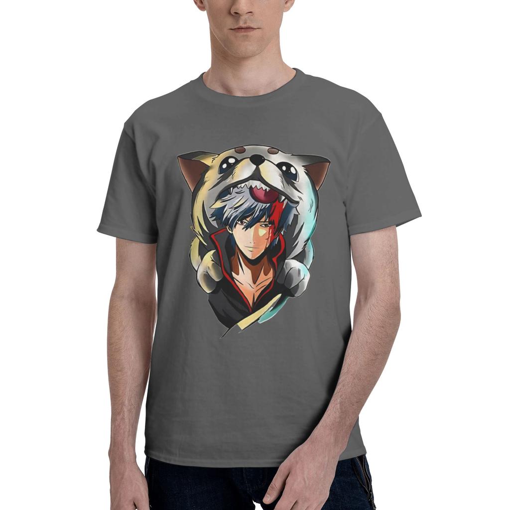 Gintama Men T Shirts Gintama Funny Tees Short Sleeve Crewneck 100 Cotton New Arrival Tops TShirt