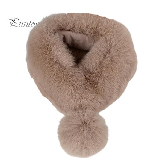 

Зимний шарф из искусственного меха с шариками из искусственного меха, однотонная утолщенная теплая шаль с магнитной застежкой, аксессуары для одежды верблюд