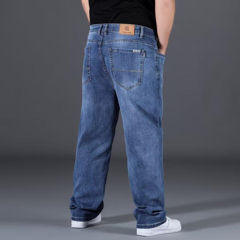 Loose Straight Leg Men's Jeans plus Size Denim Pants Autumn Style Big Size Youth Fashion Basic Model Long Trousers