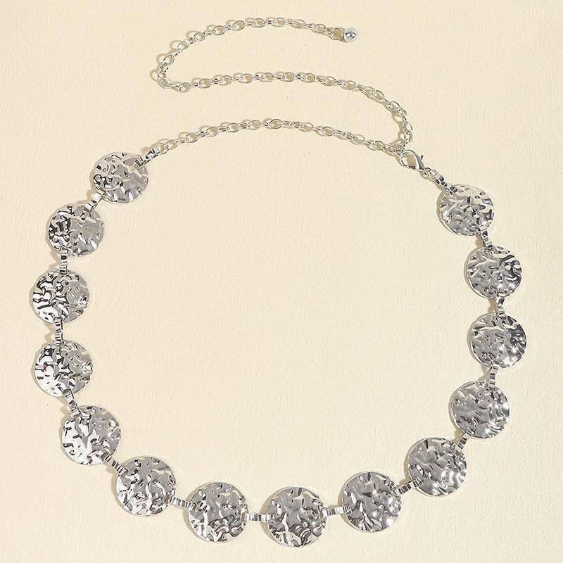 Elegant Ladies Metal Waist Gold Chain Belt Round Irregular Body Chain Sexy Accessory Beho Adjustable Belts For Women Punk