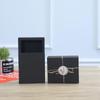 In Stock Black Cardstock Tea Flower Gift Box with Transparent Drawer Pull Kraft Paper Packaging