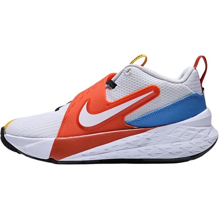 Nike Team Hustle D 12 Comfortable Soft Durable Low Top Kids Casual Shoes Kids Casual Shoes White Red IM3382111